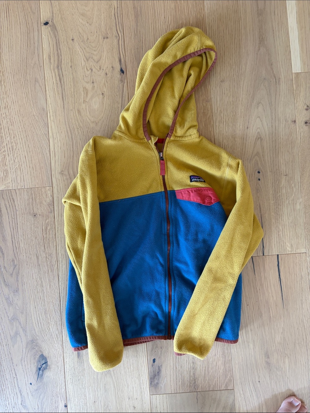 Patagonia kids micro d snap-t fleece jacket - medium